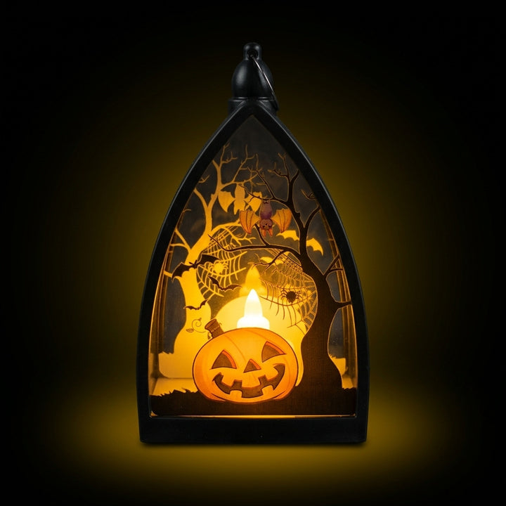 Layered Halloween Gothic Bow LED Lantern