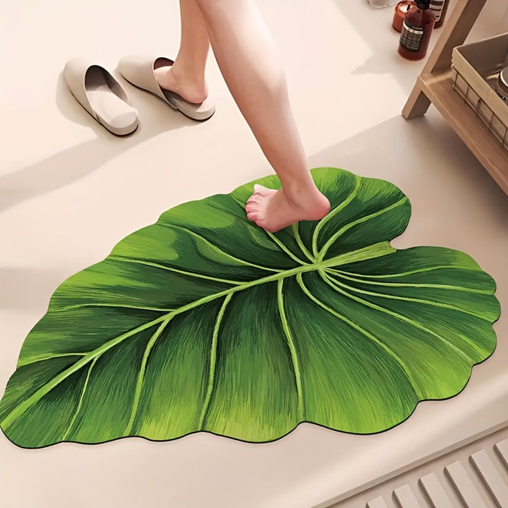 Leaf-Shaped Bathroom Mat