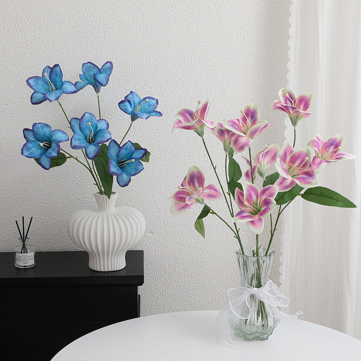 Artificial lily stem with delicate flowers