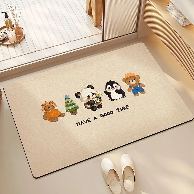 Welcome Home Cartoon Area Rug