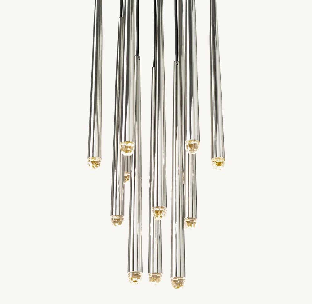 Hanging pipe pendant light