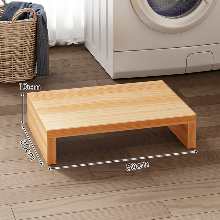 Low-Profile Solid Wood Appliance Riser Platform