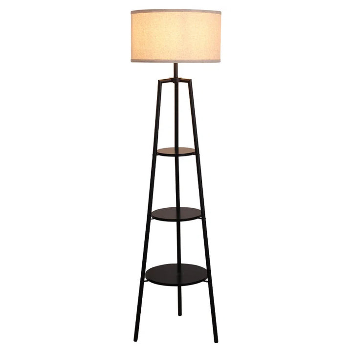 Modern Floor Lamp with Shelves