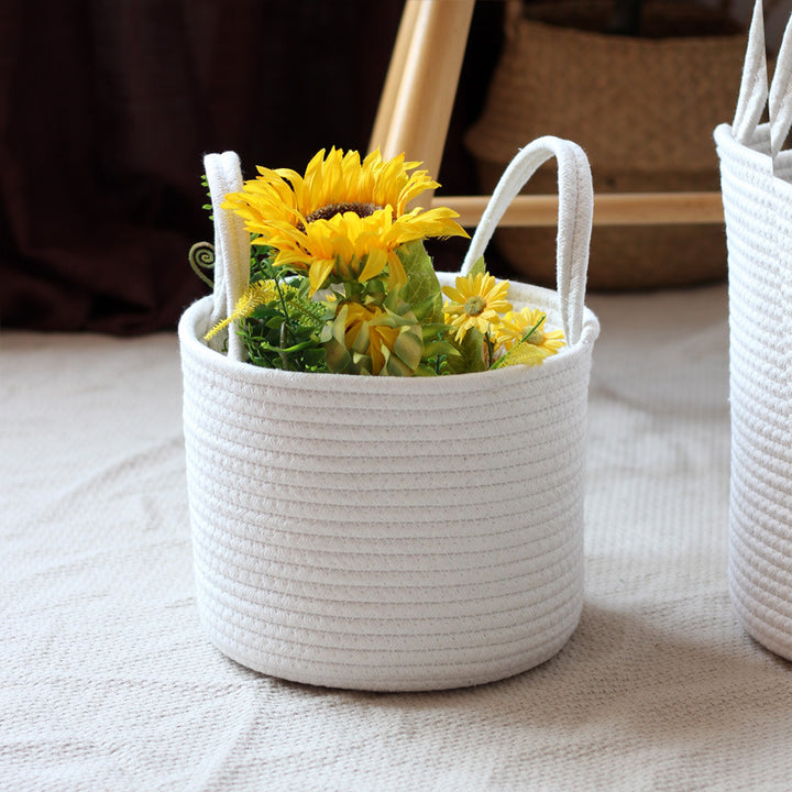 Stylish storage basket with handles