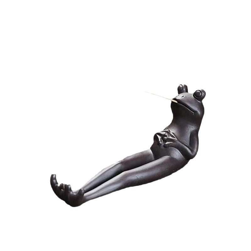 Playful Frog Figurine