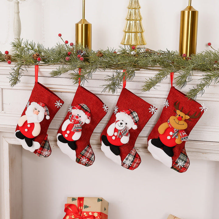 Christmas stocking with reindeer design