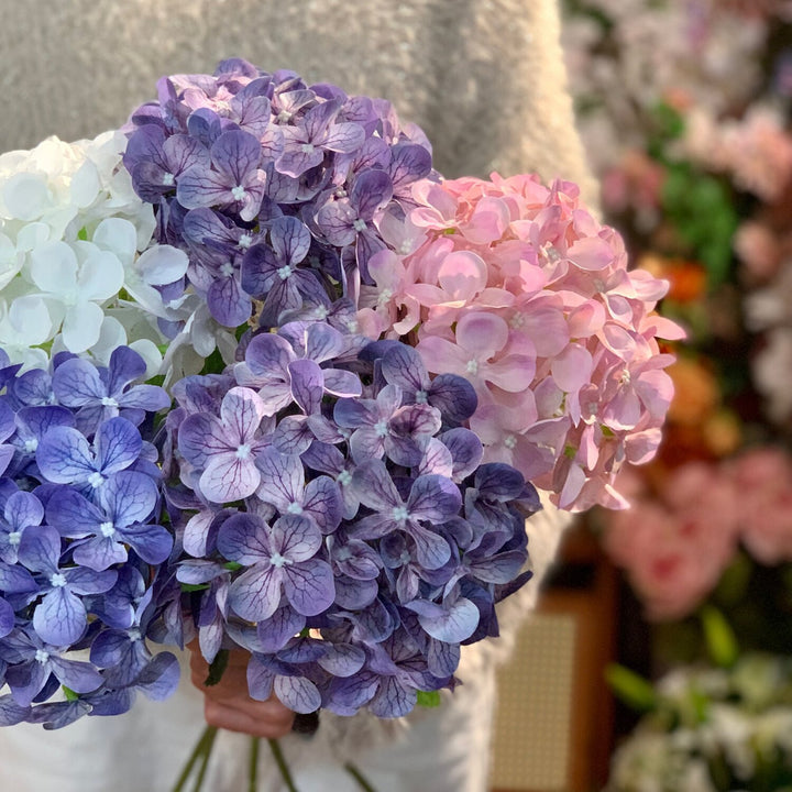 Lifelike Decorative Hydrangea Stem