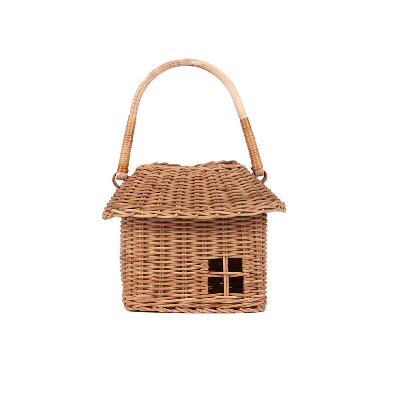 Playful storage basket in house design