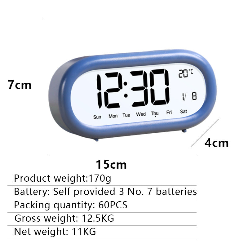 Digital Bedroom Alarm Clock with Temperature Display