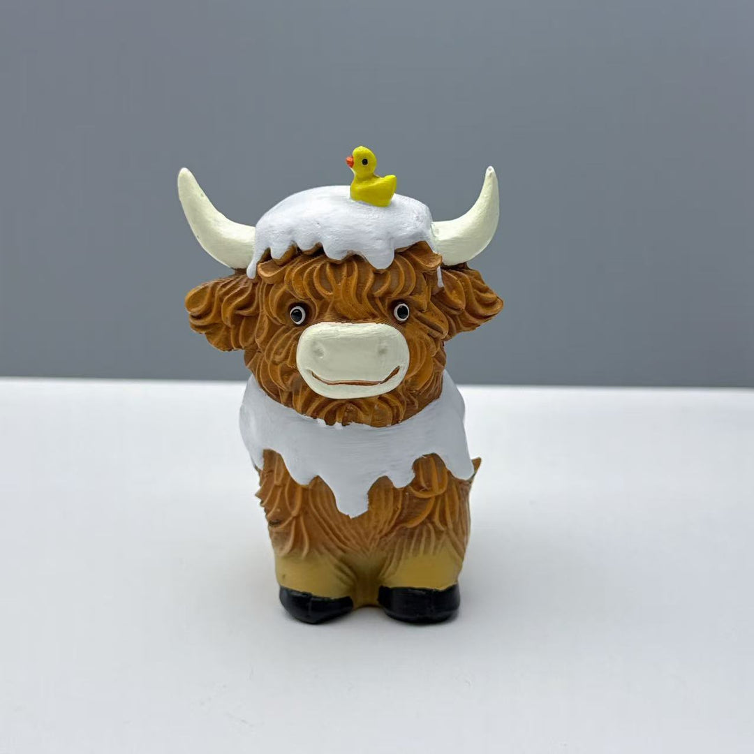 Funny Highland Cattle Figurine
