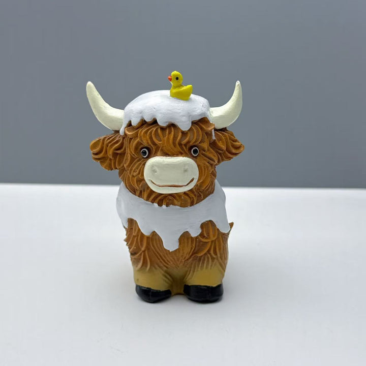 Funny Highland Cattle Figurine