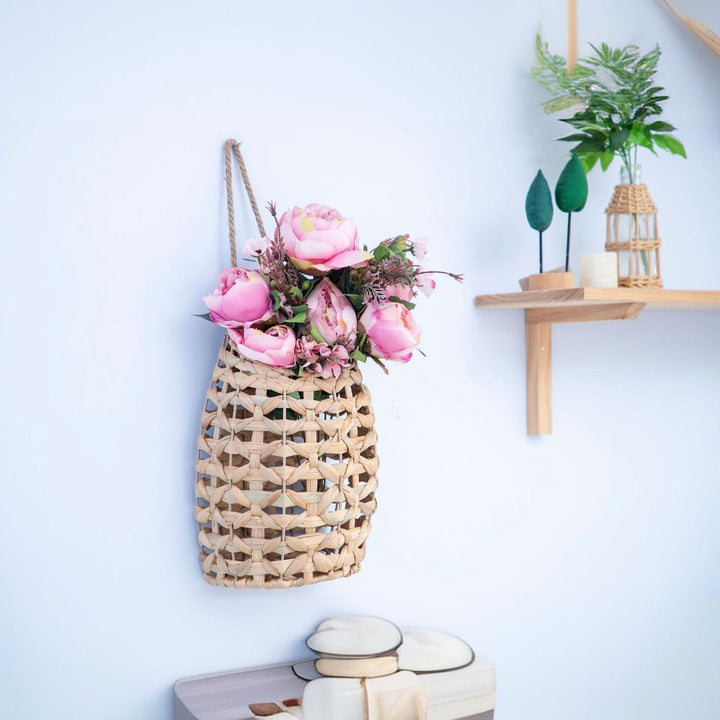 Handcrafted basket with hanging design