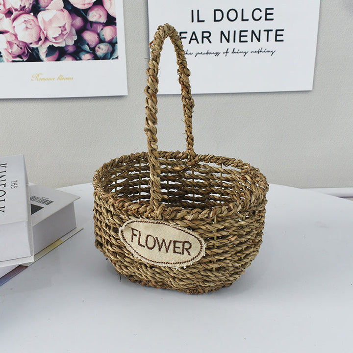 Handwoven Decorative Flower Basket