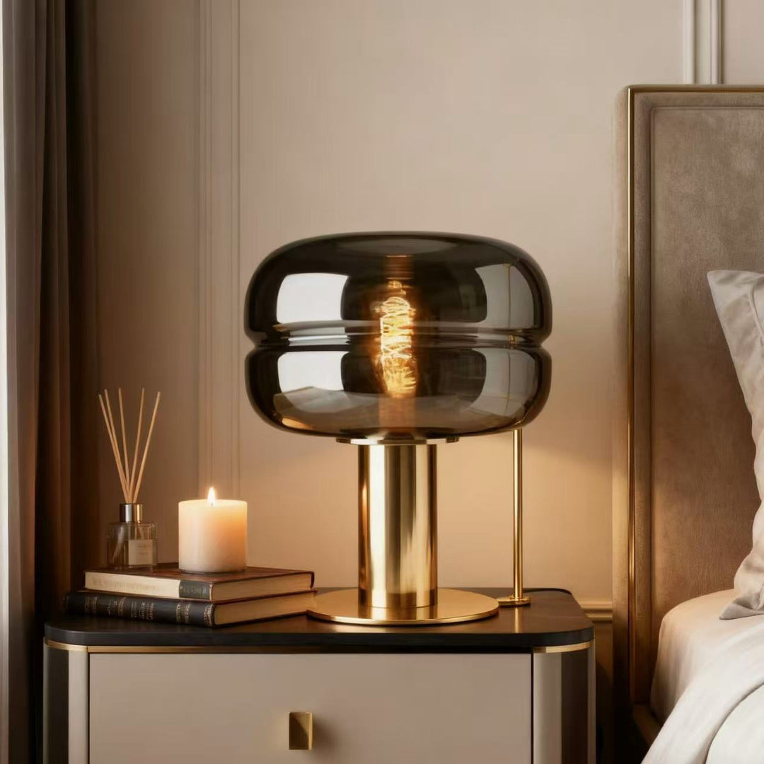 Artistic glass table lamp