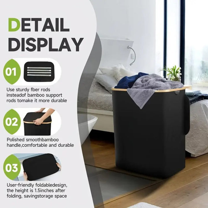 Laundry separation system with three compartments and removable inner pockets