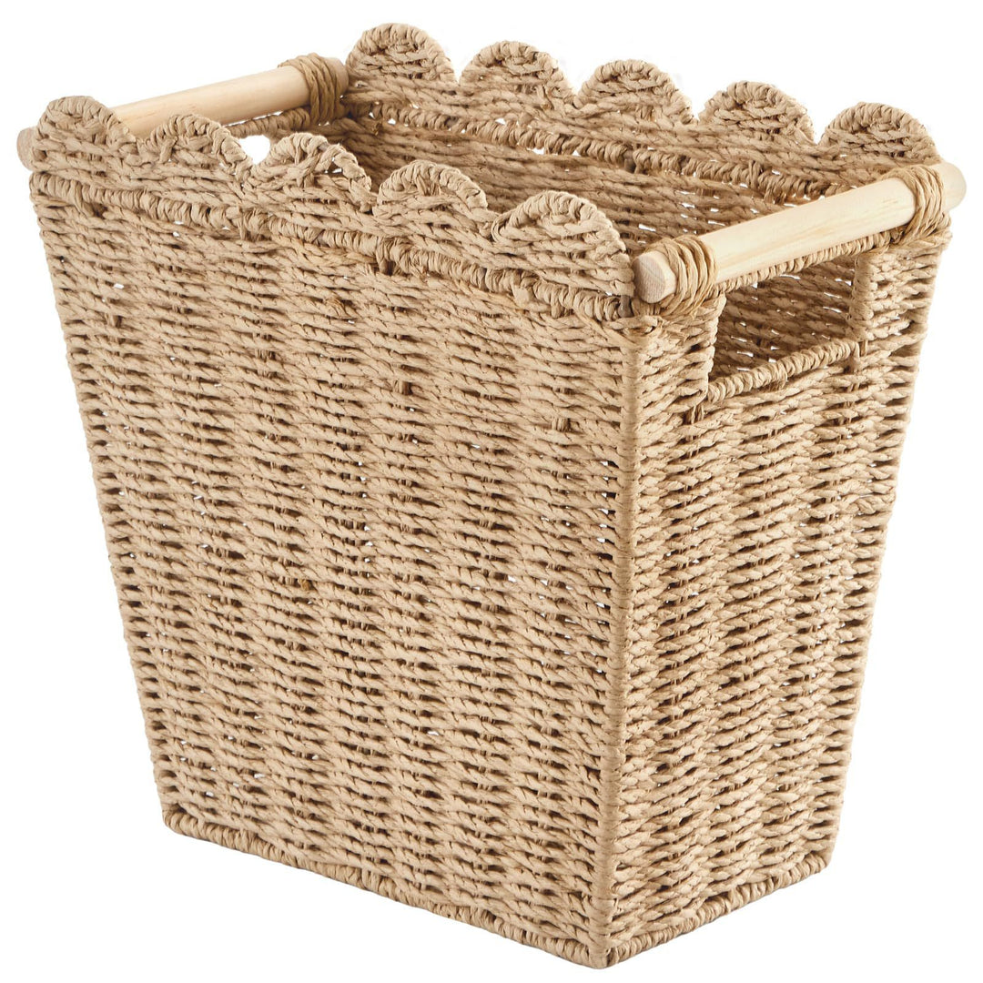 Decorative storage basket with wave edge