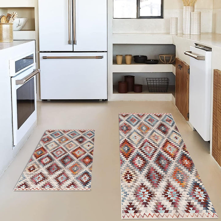 Vintage-Inspired Kitchen Mat Set