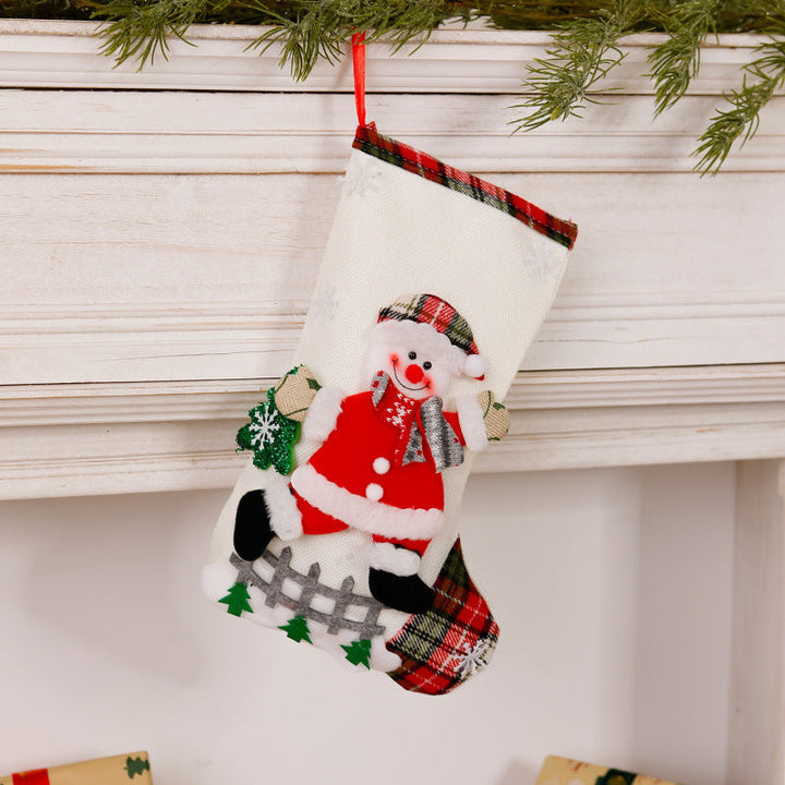 Fun Christmas stocking with reindeer motif