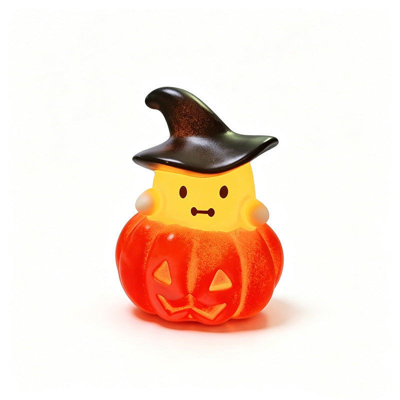 Halloween Pumpkin Witch Hat LED Night Light Set