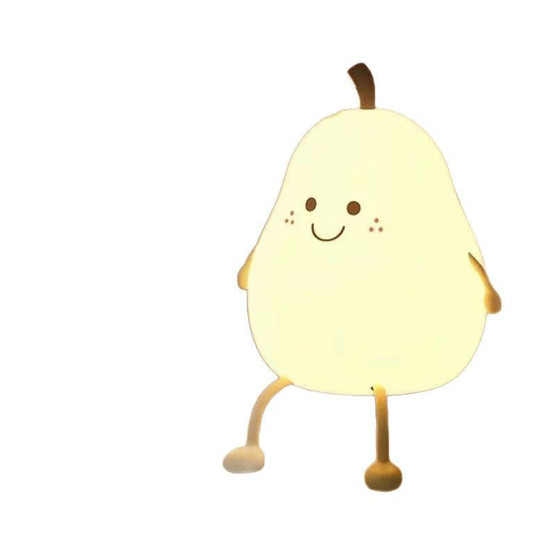Pear-shaped silicone night light for the children's room