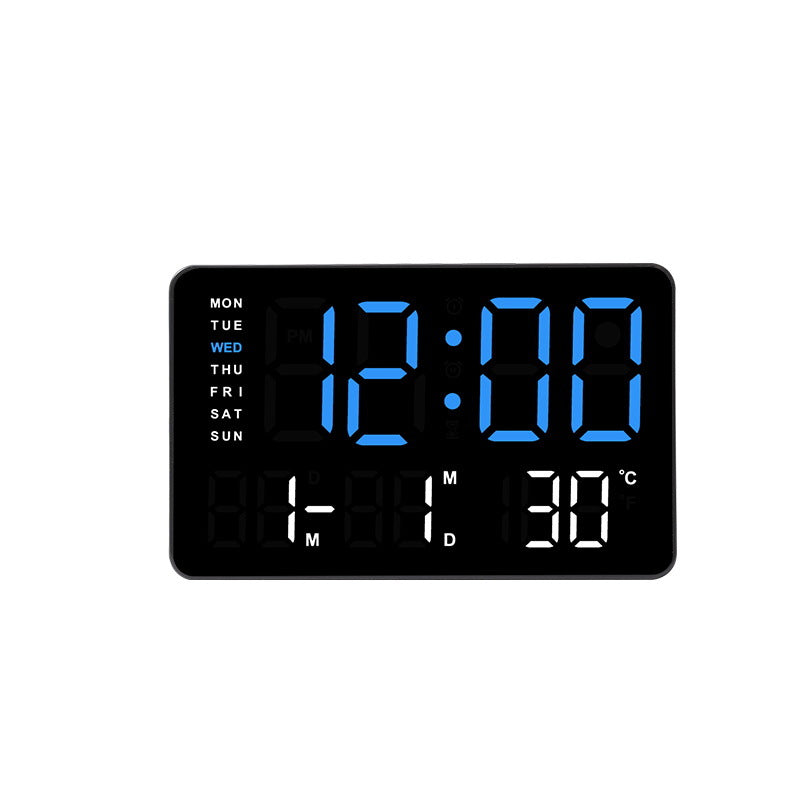 Digital function alarm clock with large LED display