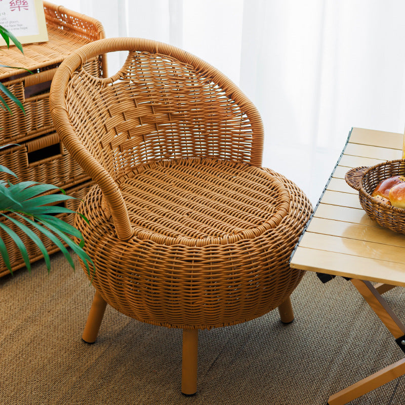 Woven Rattan Lounge Chair