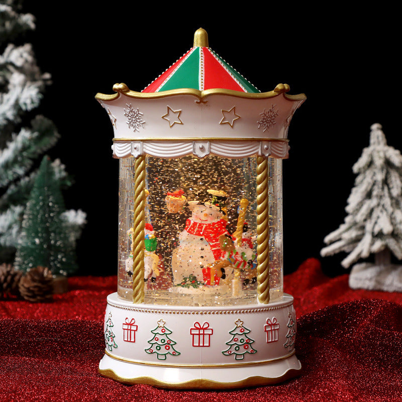Nostalgic Christmas lantern with moving scenes
