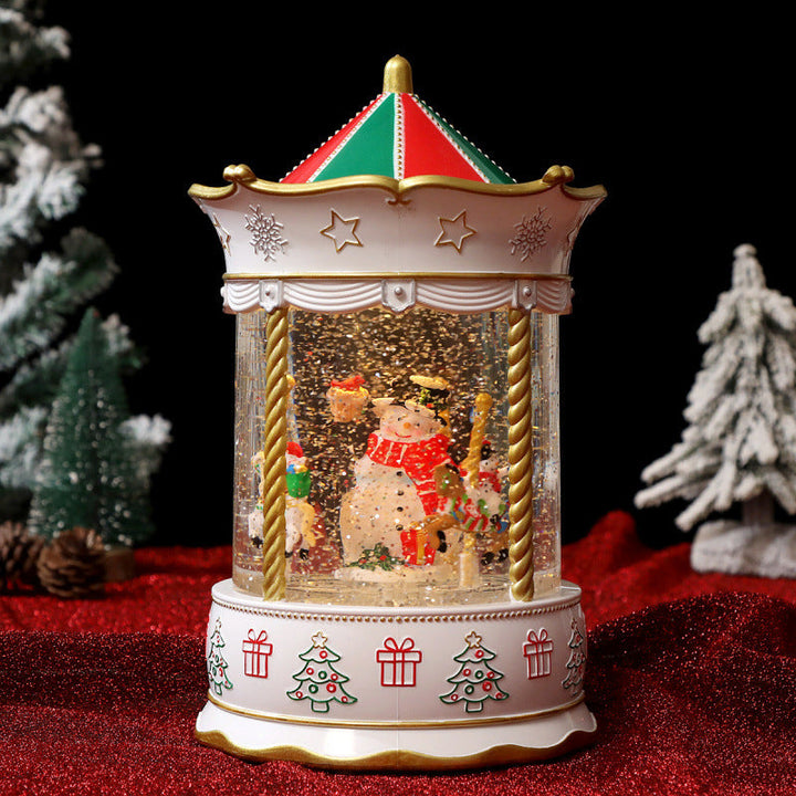 Nostalgic Christmas lantern with moving scenes