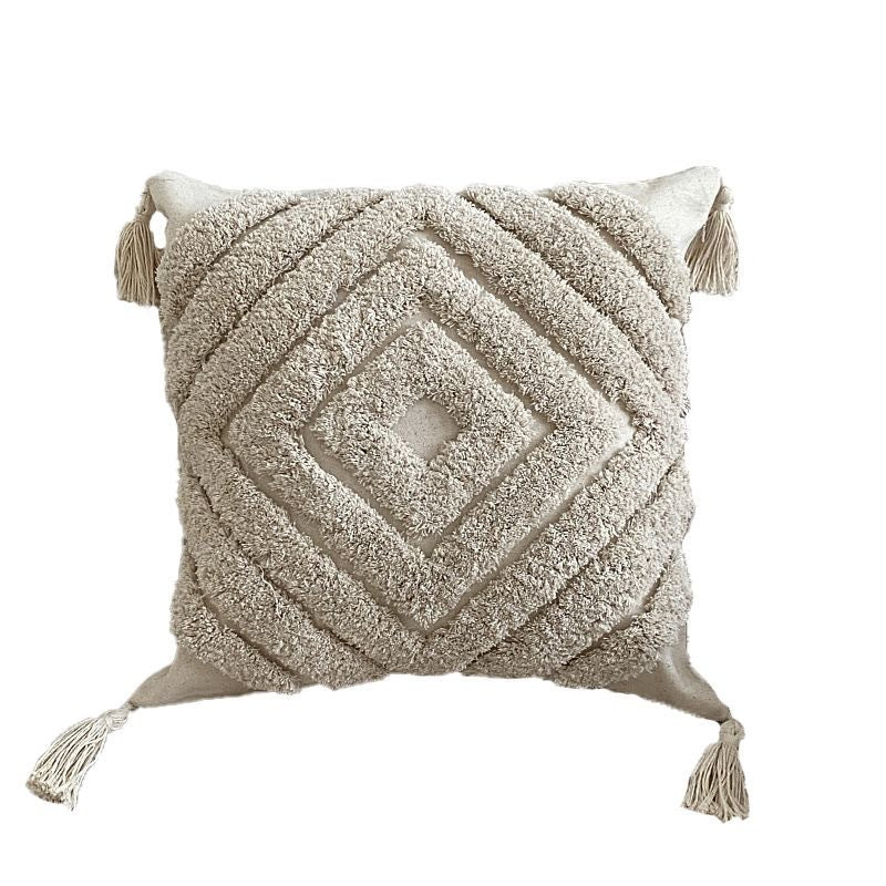 Textured Geometric Accent Throw Pillow