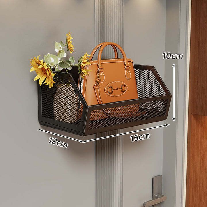Wall-Mounted Mesh Storage Basket