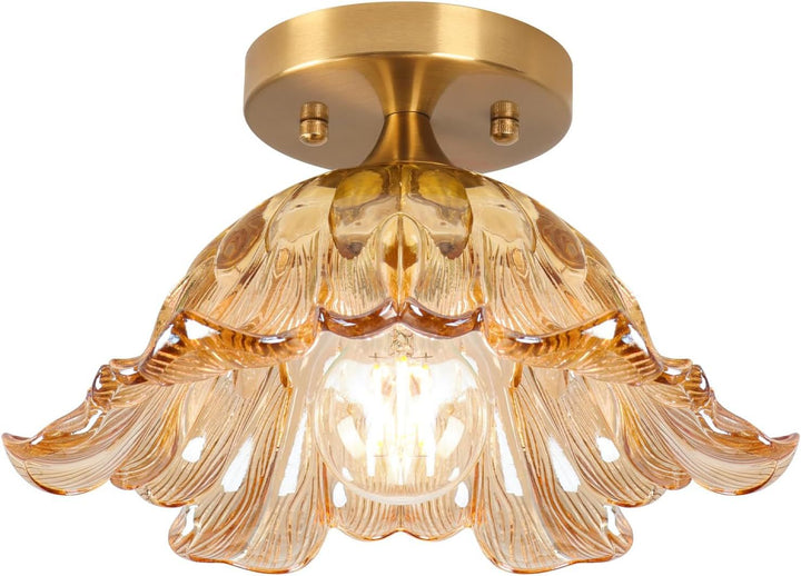 Elegant glass dome ceiling lamp