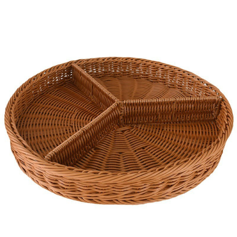Artisan Woven Round Storage Tray