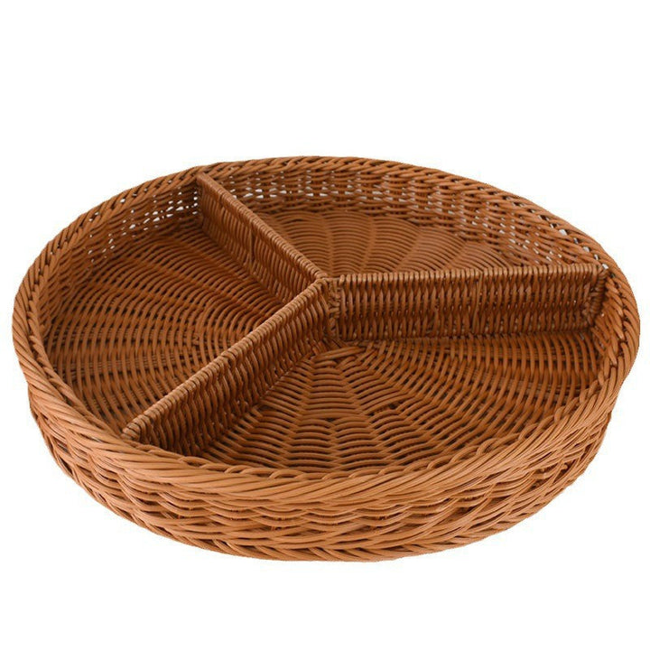 Artisan Woven Round Storage Tray