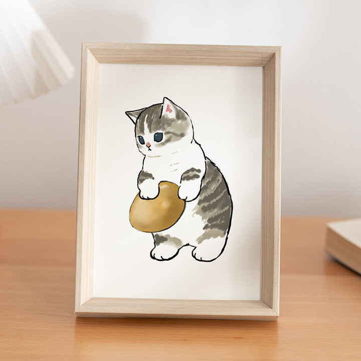 Illustrated Cats Wall Art Frame
