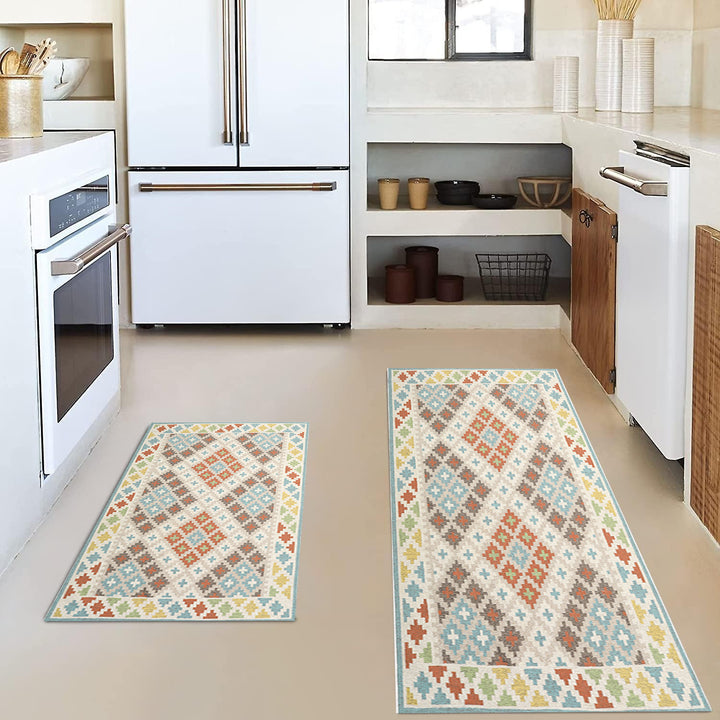 Vintage-Inspired Kitchen Mat Set
