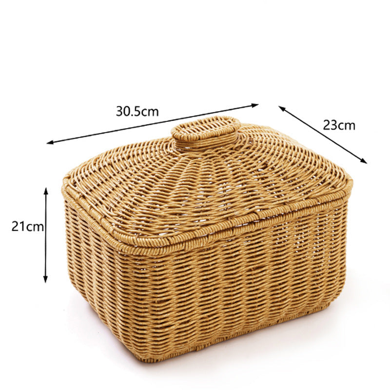 Woven Storage Container with Lid