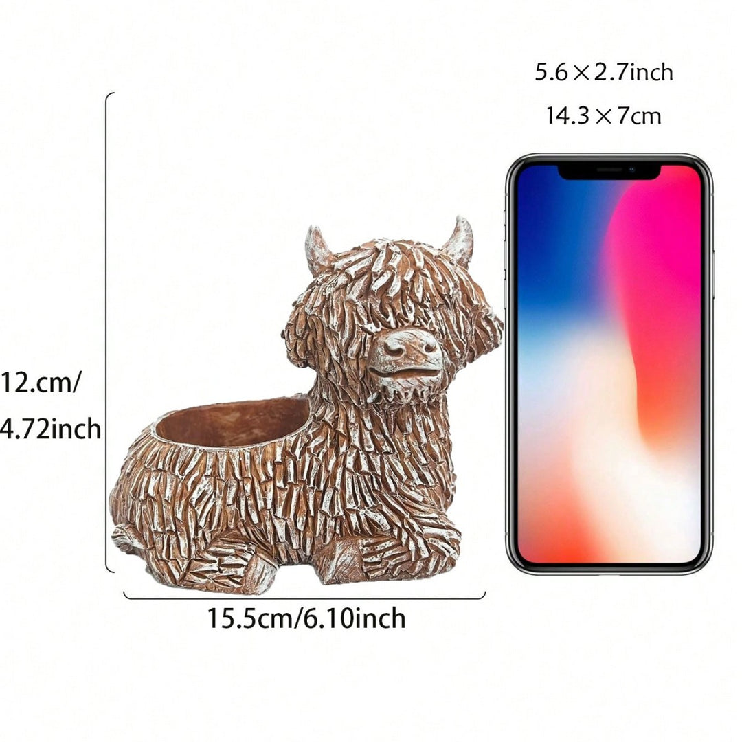 Decorative Highland Cow Planter
