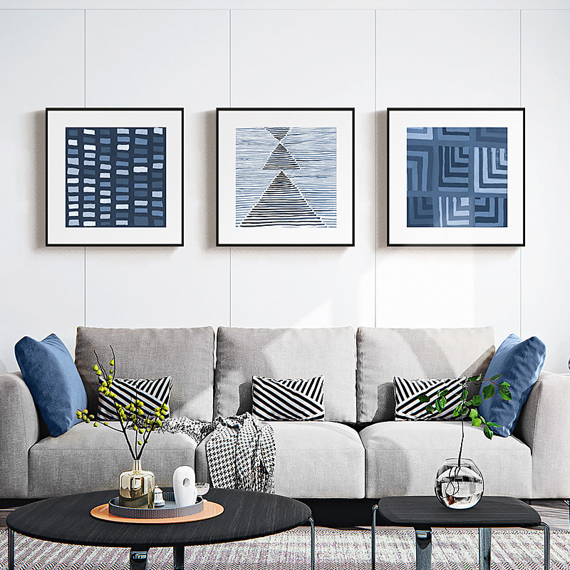 Abstract Grid Pattern Framed Art Print