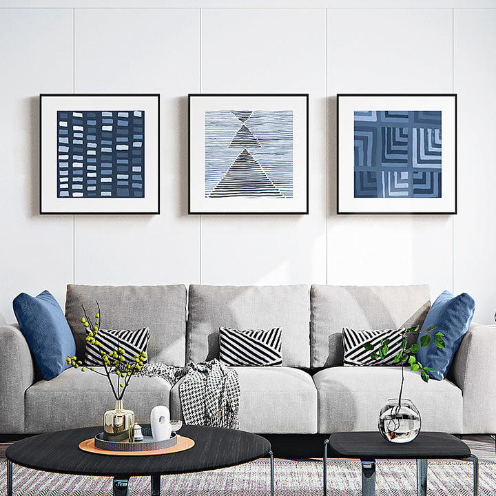Abstract Grid Pattern Framed Art Print