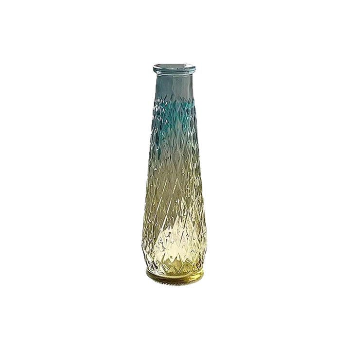 Decorative Ribbed Glass Vase