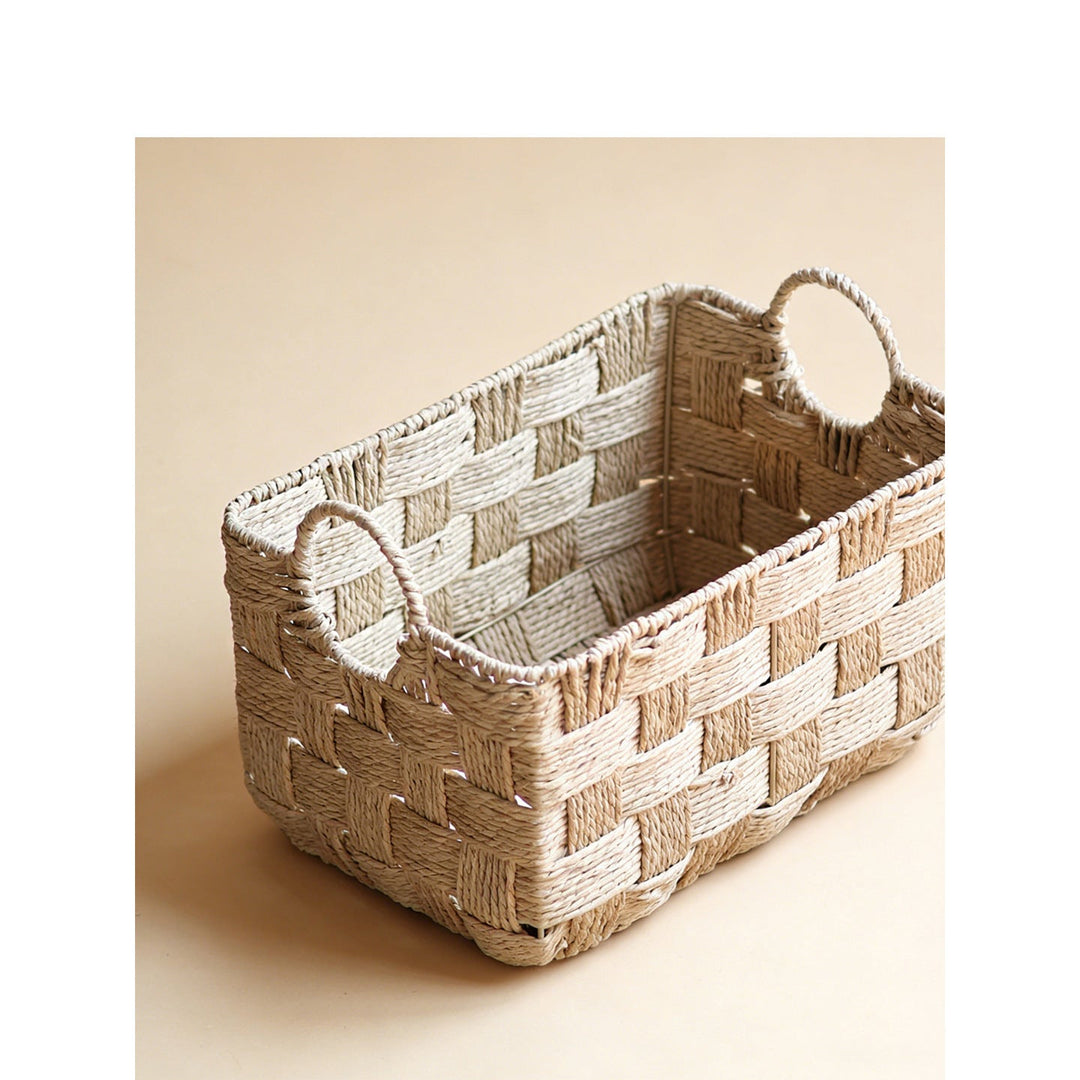 Handcrafted storage basket made of seagrass