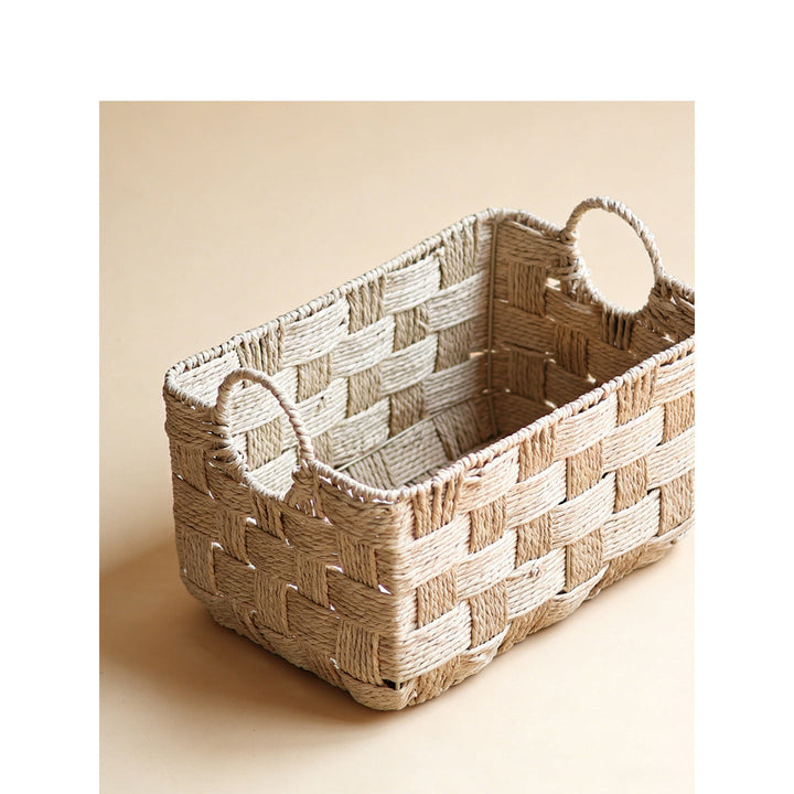 Handcrafted storage basket made of seagrass