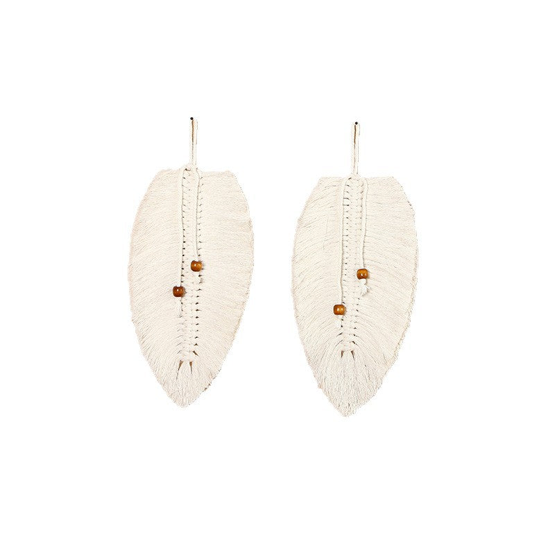 Leaf-Shaped Macrame Wall Art