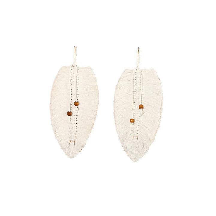 Leaf-Shaped Macrame Wall Art