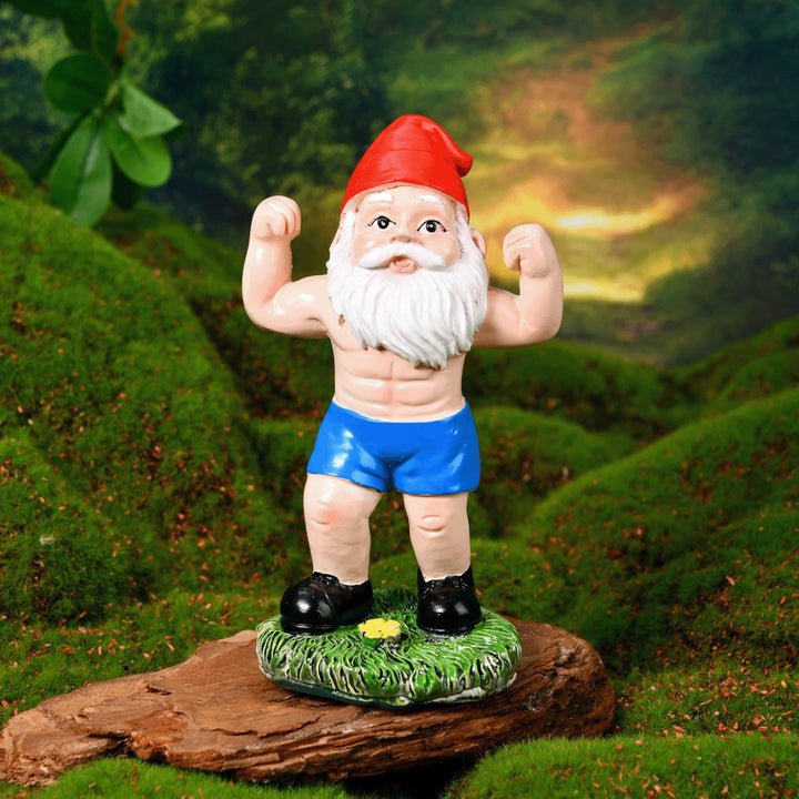 Whimsical Fitness Gnome Figurine