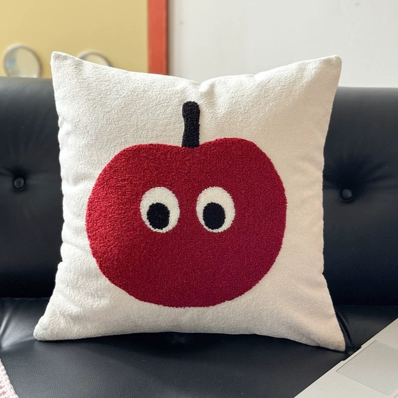 Playful Fruit-Themed Throw Pillow