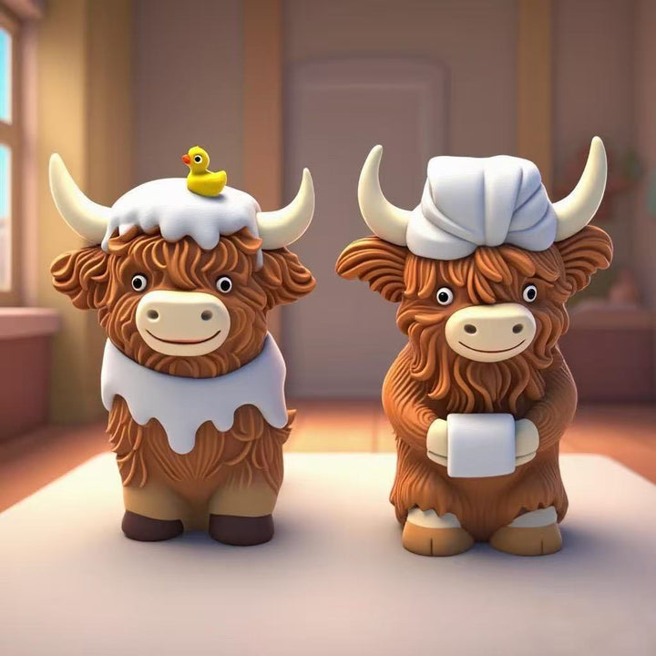 Funny Highland Cattle Figurine
