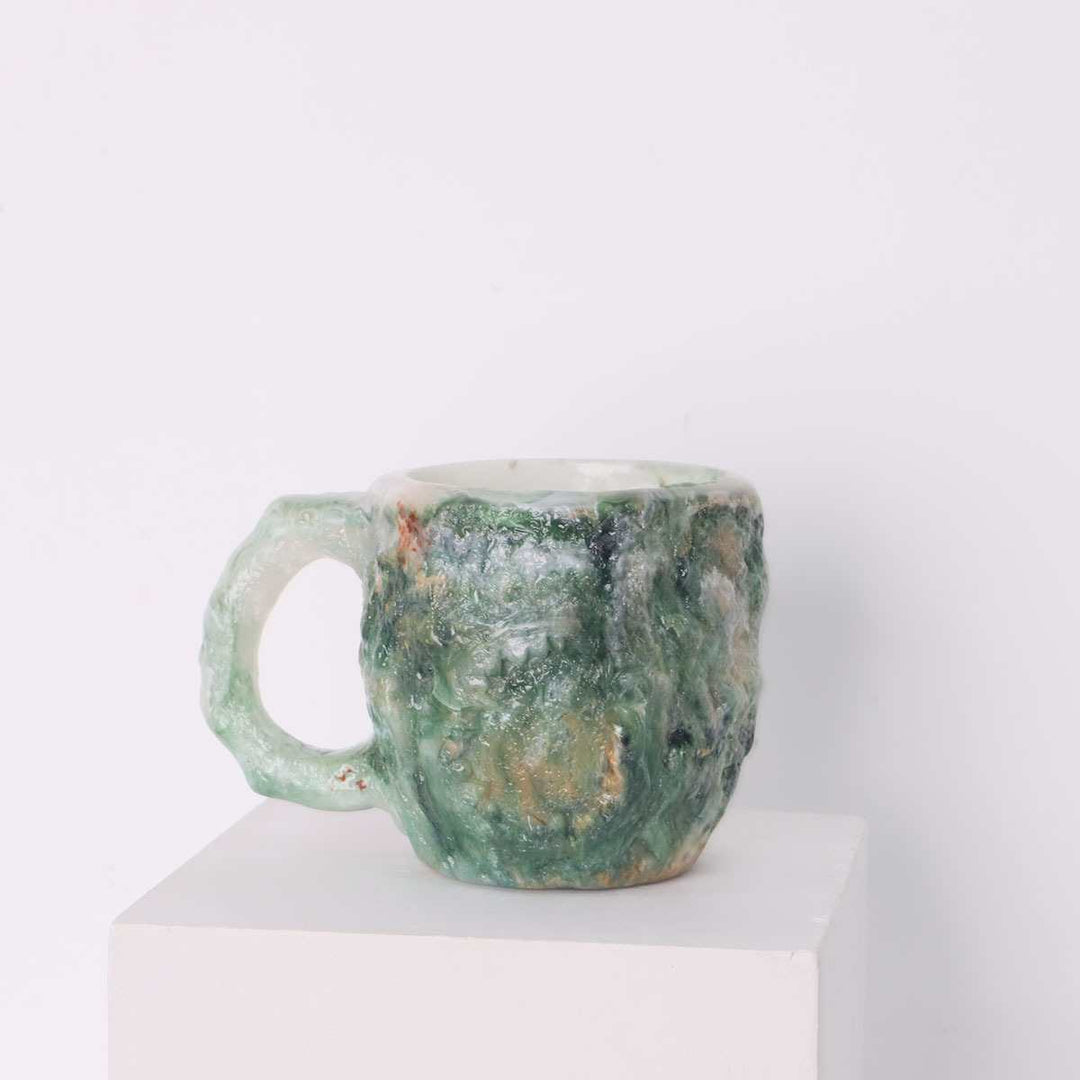 Artistic Stone-Molded Coffee Mug