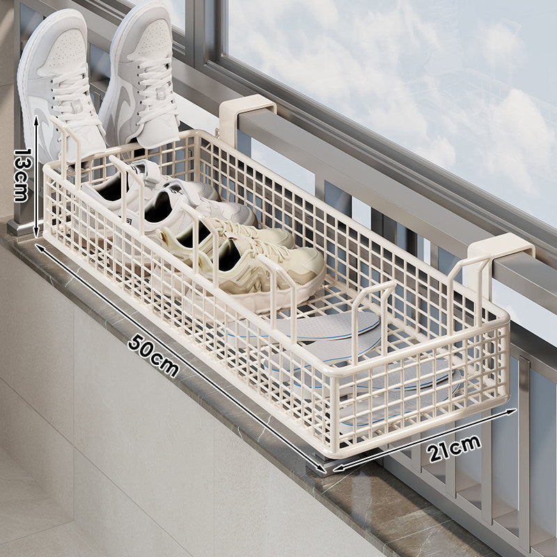 Over-Window Hanging Shoe Drying and Storage Basket Organizer