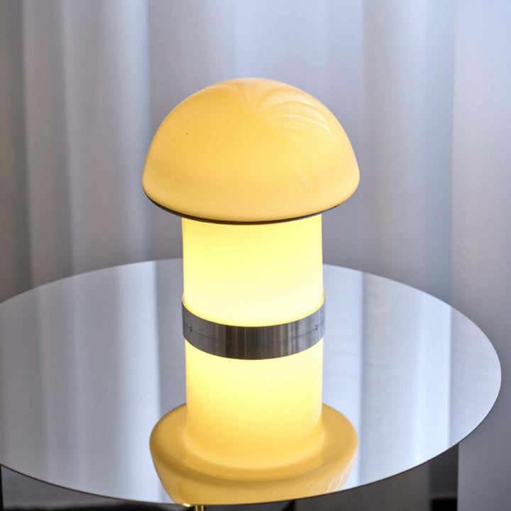 Artistic mushroom-shaped floor lamp